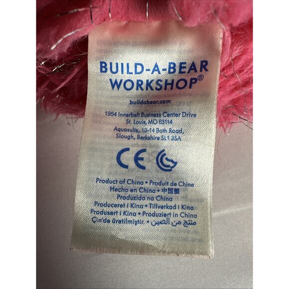 Build a Bear Sloth Pink Sparkle Glitter 18" Fuzzy Plush Animal BAB w/Tag - Picture 4 of 5